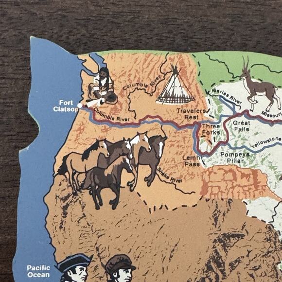 Cat's Meow Village Lewis and Clark Trail 2004 Historic Trails & Waterways Wooden - Picture 12 of 16